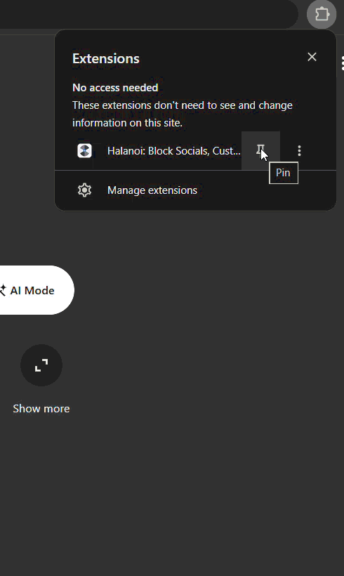 How to pin Halanoi